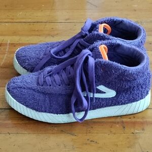 Andre 3000 x Tretorn Purple Fuzzy Terrycloth High-Top Sneakers Size 7
